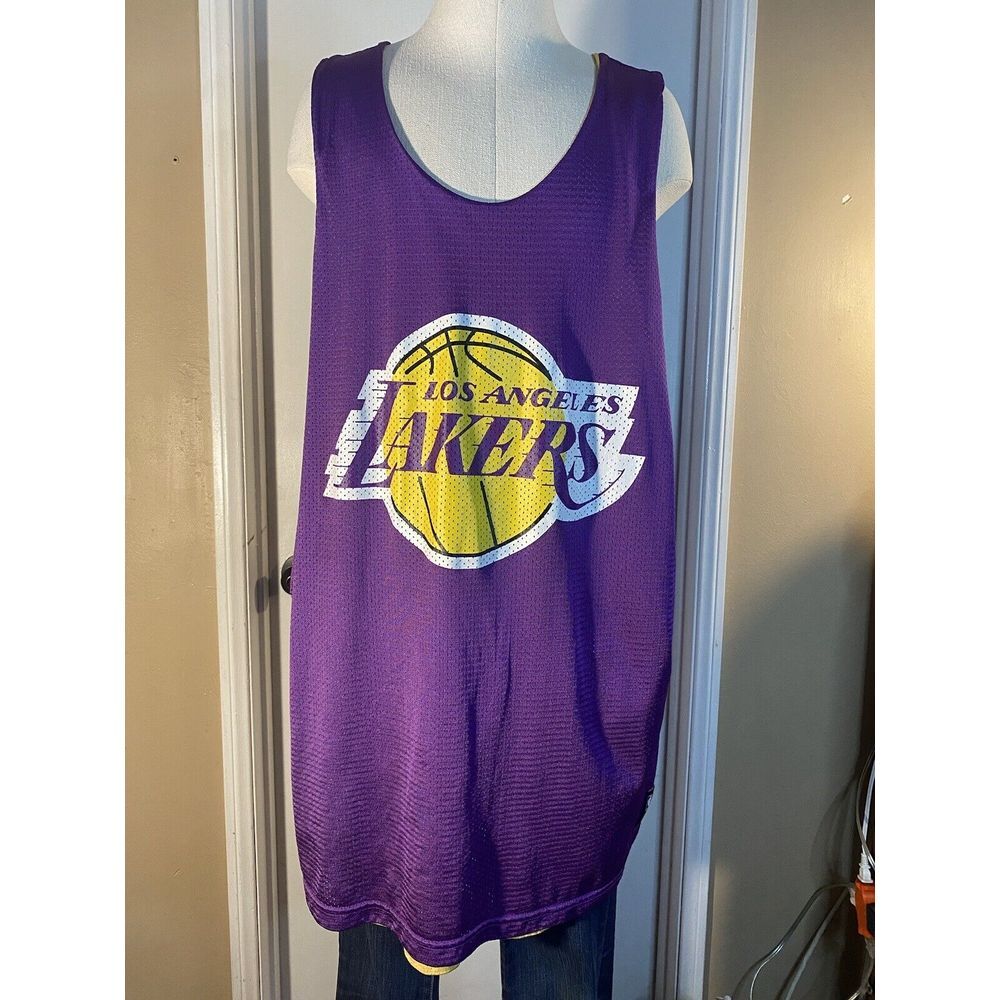 Los Angeles Lakers MPLS‎ Reversible NBA BIGMAN GIII Carl Banks Jersey 2XL